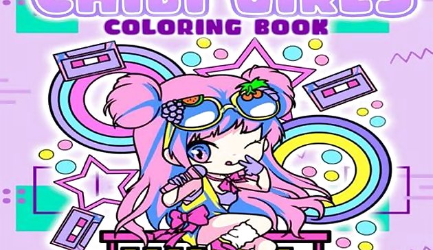 Libro para colorear de Chibi Girls: Anime japonés para colorear