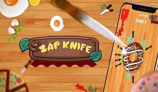 ザップナイフ:ターゲットにナイフヒット