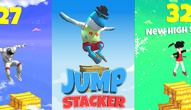 Stilvolles Stack Jump Tap Jumping Spiel