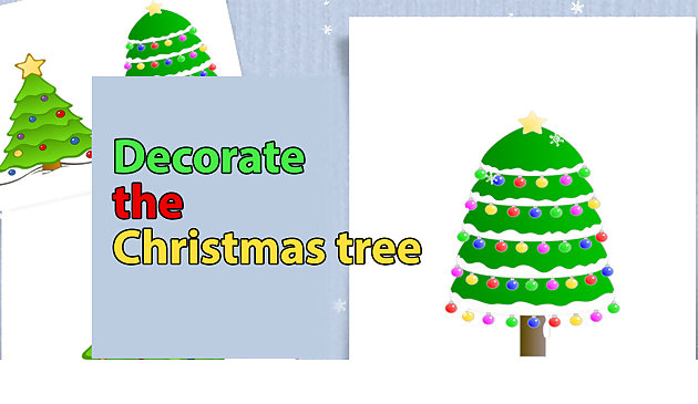 Schmücken Sie den Weihnachtsbaum für Kinder