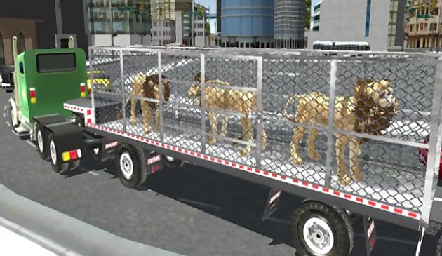 Animal Zoo Transporter Truck Driving Game 3D