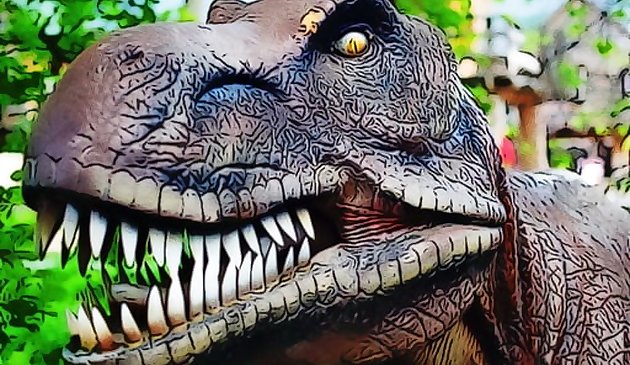 Rompecabezas carnívoro del tiranosaurio rex