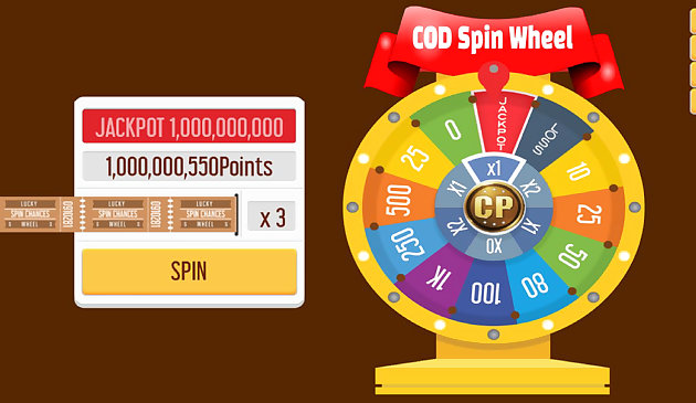 Spin Wheel Gagnez des points Cod
