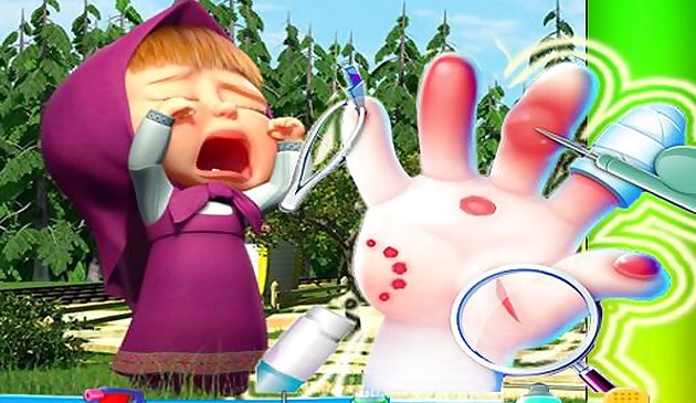 Masha Bee Hand Doctor Game Online - Hospital Surge