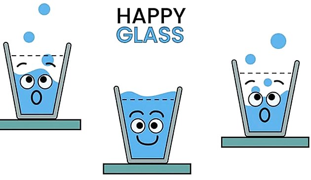 笑顔の水ガラス