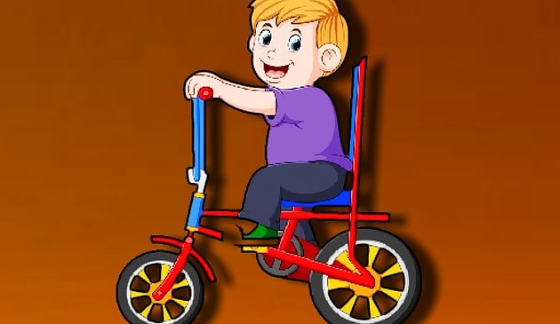 Rompecabezas de bicicleta de dibujos animados