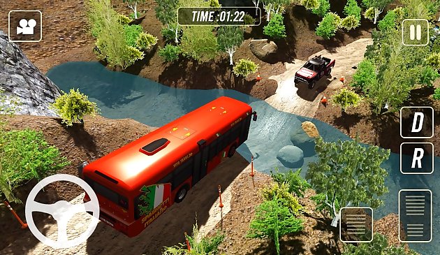 오르막 오르기 버스 운전 시뮬레이터 시뮬레이션 3D