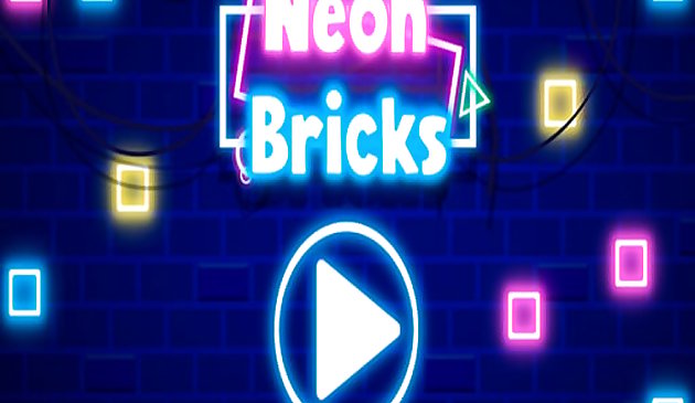 Puzzle de briques au néon