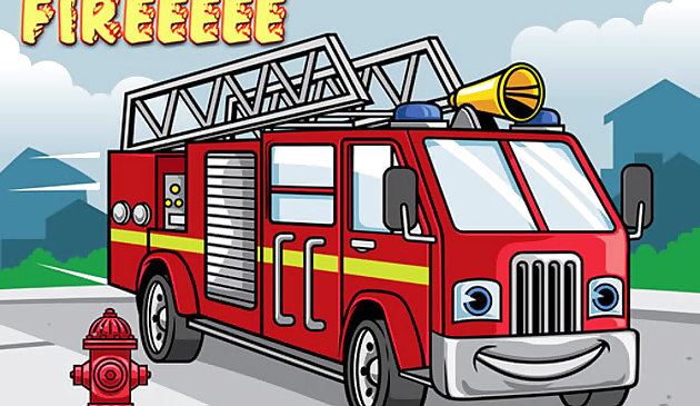 消防車のジグソーパズル