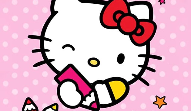 Раскраска по номерам с Hello Kitty