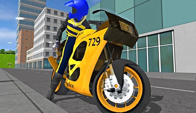 Police MotorBike Race Simulator 3D