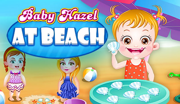 Bebé Hazel en la playa