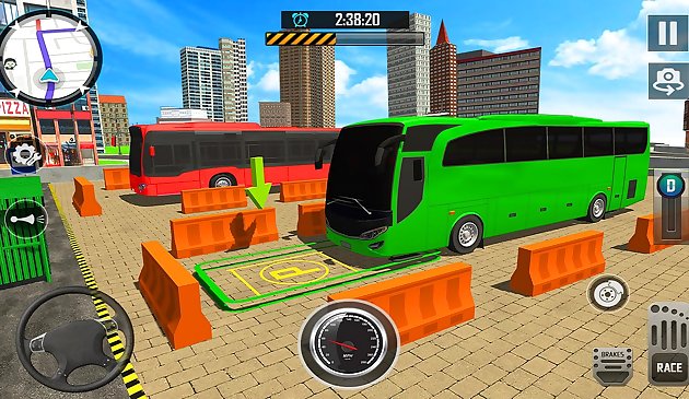 Simulador de estacionamiento de autobuses urbanos