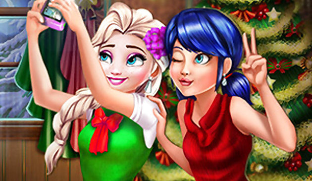 Mariquita y Elsa Navidad Selfie