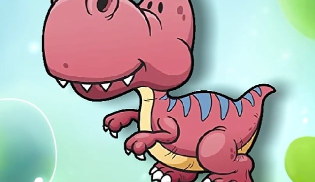 Desafío de memoria de dinosaurios de dibujos animados