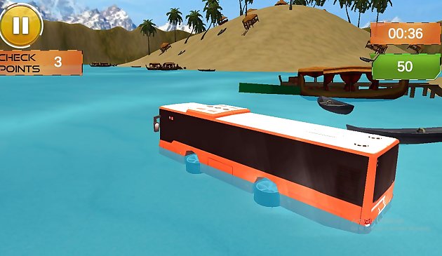 Strandbusfahren: Wasseroberflächen-Busspiel
