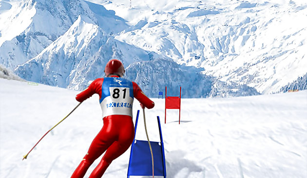 Simulador de esquí de slalom