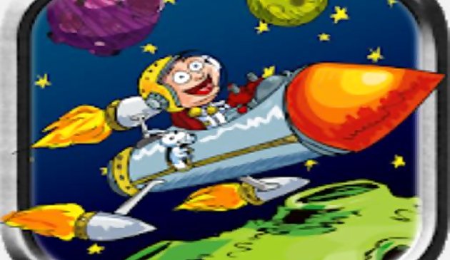 Нажимает на ракету