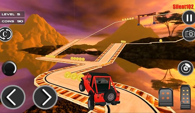 Impossible Jeep Stunt Driving : Pistas imposibles