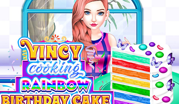 Винси готовит радужный торт ко дню рождения