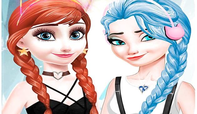 Elsa und Anna schminken sich