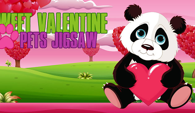 Süße Valentinstag Haustiere Jigsaw