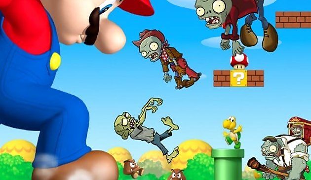 Super Mario Disparando Zombie