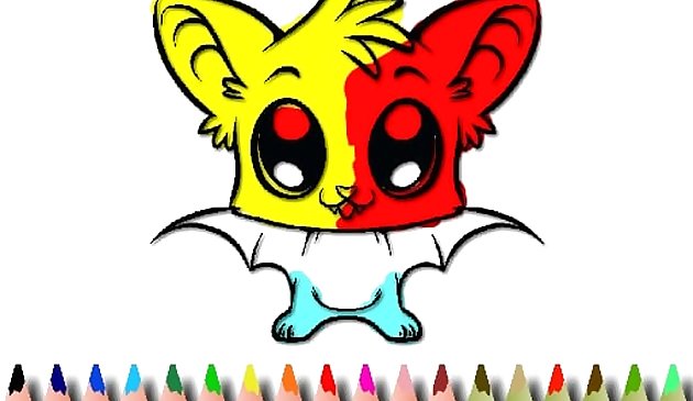 귀여운 박쥐 색칠하기 책