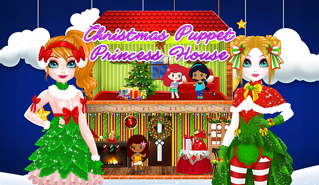 Casa de la princesa marioneta de Navidad