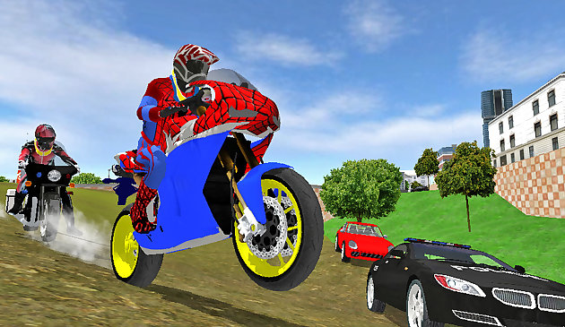 Simulador de acrobacias de superhéroe de motocicleta