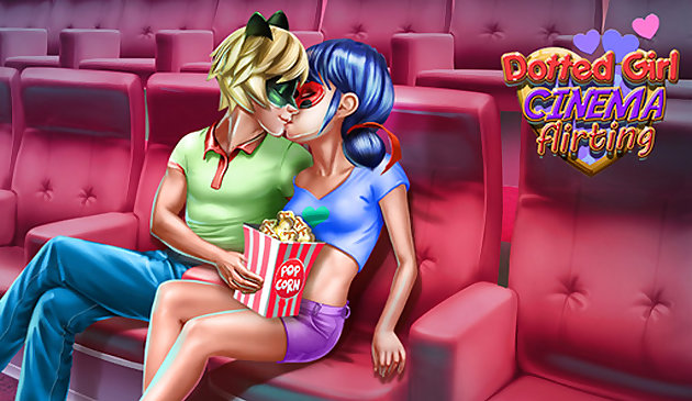 Gepunktetes Mädchen Kino Flirten