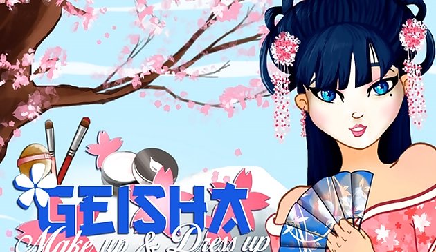 Maquillage et habillage de geisha
