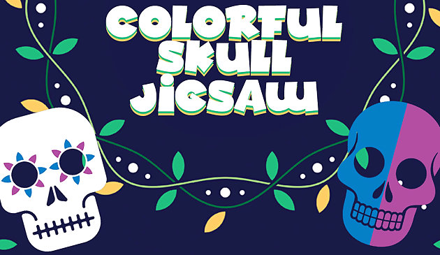Красочная головоломка с черепом