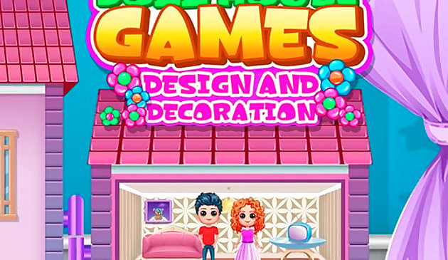 Puppenhaus-Spiele Design und Dekoration