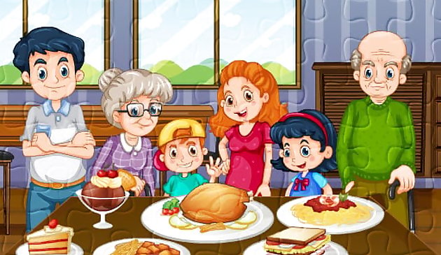 Familien-Dinner-Puzzle