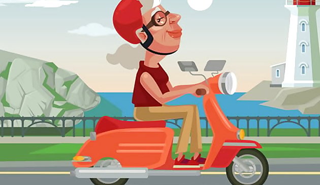 City Scooter Ride Coloring