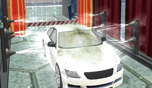 Lavado de autos deportivo moderno 3D