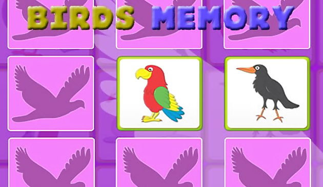 Juego de memoria para niños - Pájaros