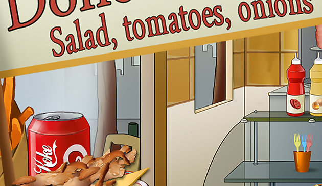 Döner Kebab : salada, tomates, oignons