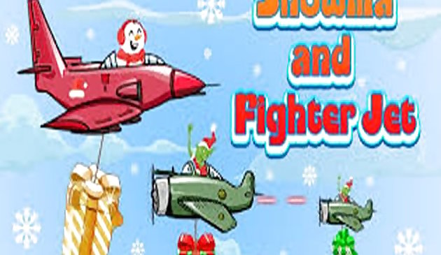 Muñeco de nieve y avión de combate