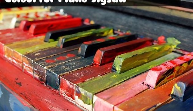 Colorido rompecabezas de piano