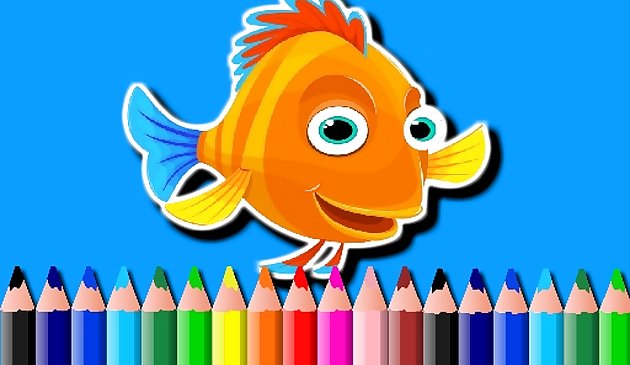 Libro para colorear de peces BTS