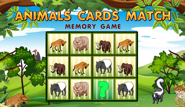 Tiere Karten Match