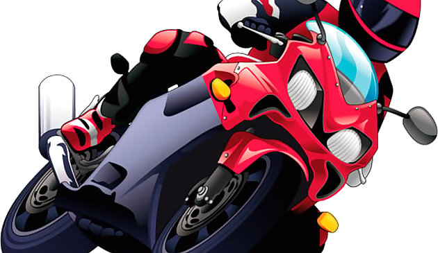 Puzzle de motocicletas de dibujos animados