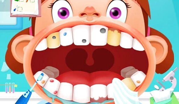Kleiner liebenswerter Zahnarzt