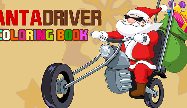 Malbuch für den Weihnachtsmannfahrer