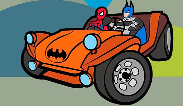 Livre de coloriage de voitures de super-héros