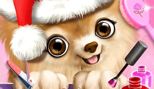 Salón de mascotas de Navidad