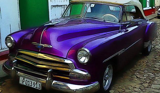 쿠바 빈티지 자동차 퍼즐