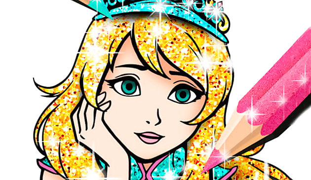 Princess Coloring Book Glitter